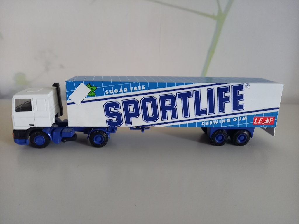 Daf 95 met oplegger sportlife, Ophalen of Verzenden, Zo goed als nieuw, Bus of Vrachtwagen, Lion Toys