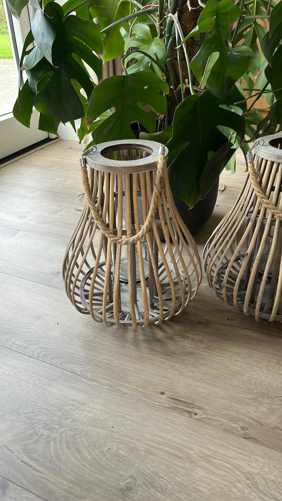 Windlicht, Ophalen, Windlicht, Bruin, Natuurlijk materiaal