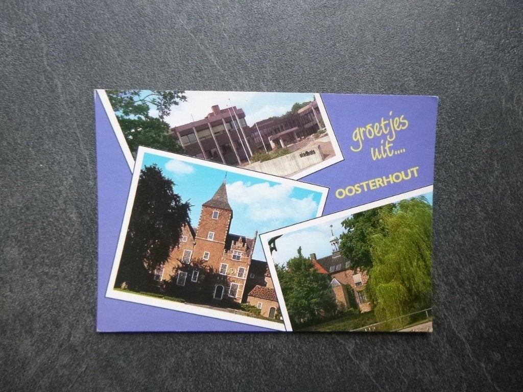 Oosterhout, stadhuis 1989, Verzamelen, Ansichtkaarten | Nederland, Verzenden, 1980 tot heden, Gelopen, Noord-Brabant