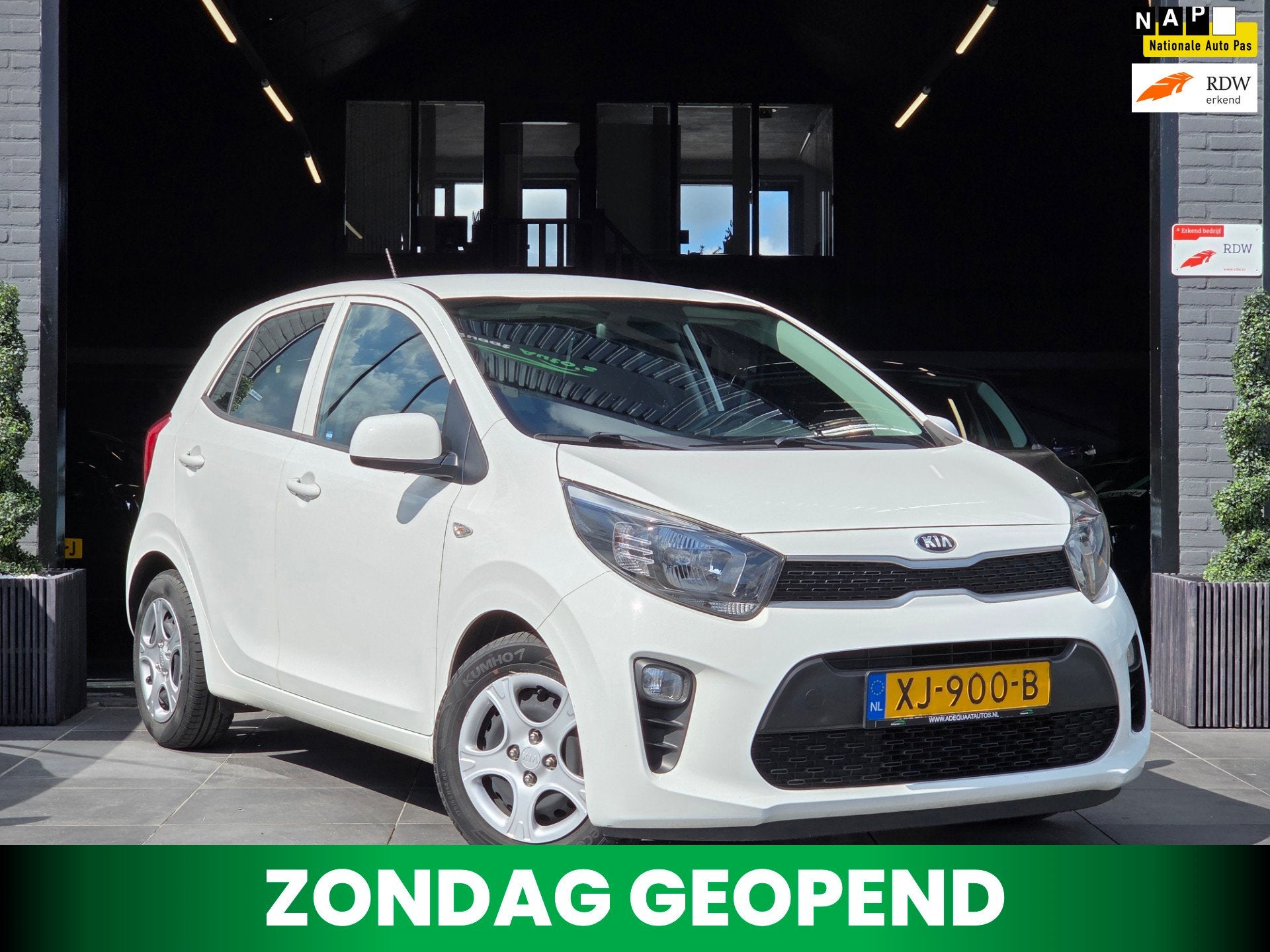 Kia Picanto 1.0 CVVT BTW AUTO|Airco|El Pakket|NAP|APK|5 DR, Voorwielaandrijving, Stof, Gebruikt, Met garantie (alle)