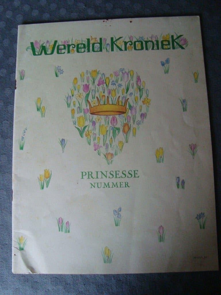 Wereld kroniek de geboorte van prinses juliana en haar prill, Ophalen of Verzenden, Zo goed als nieuw, Nederland, Kaart, Foto of Prent
