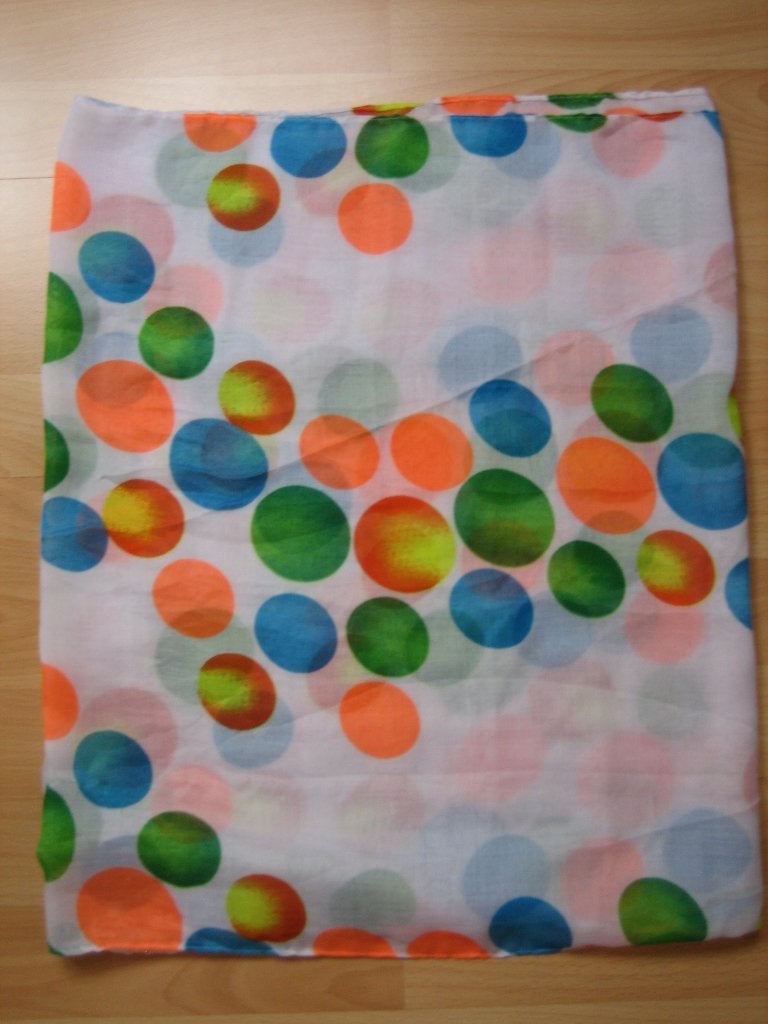 nieuw blauw, oranje, groen gestipte col sjaal, Ophalen of Verzenden, Nieuw, Sjaal