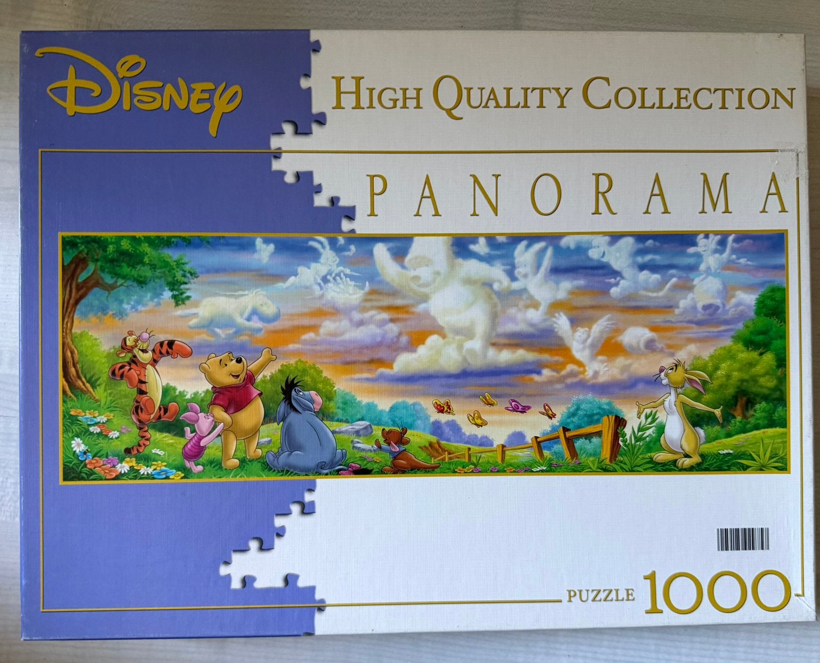 Disney Winnie the pooh panorama 1000 puzzel, Ophalen of Verzenden, 500 t/m 1500 stukjes, Zo goed als nieuw