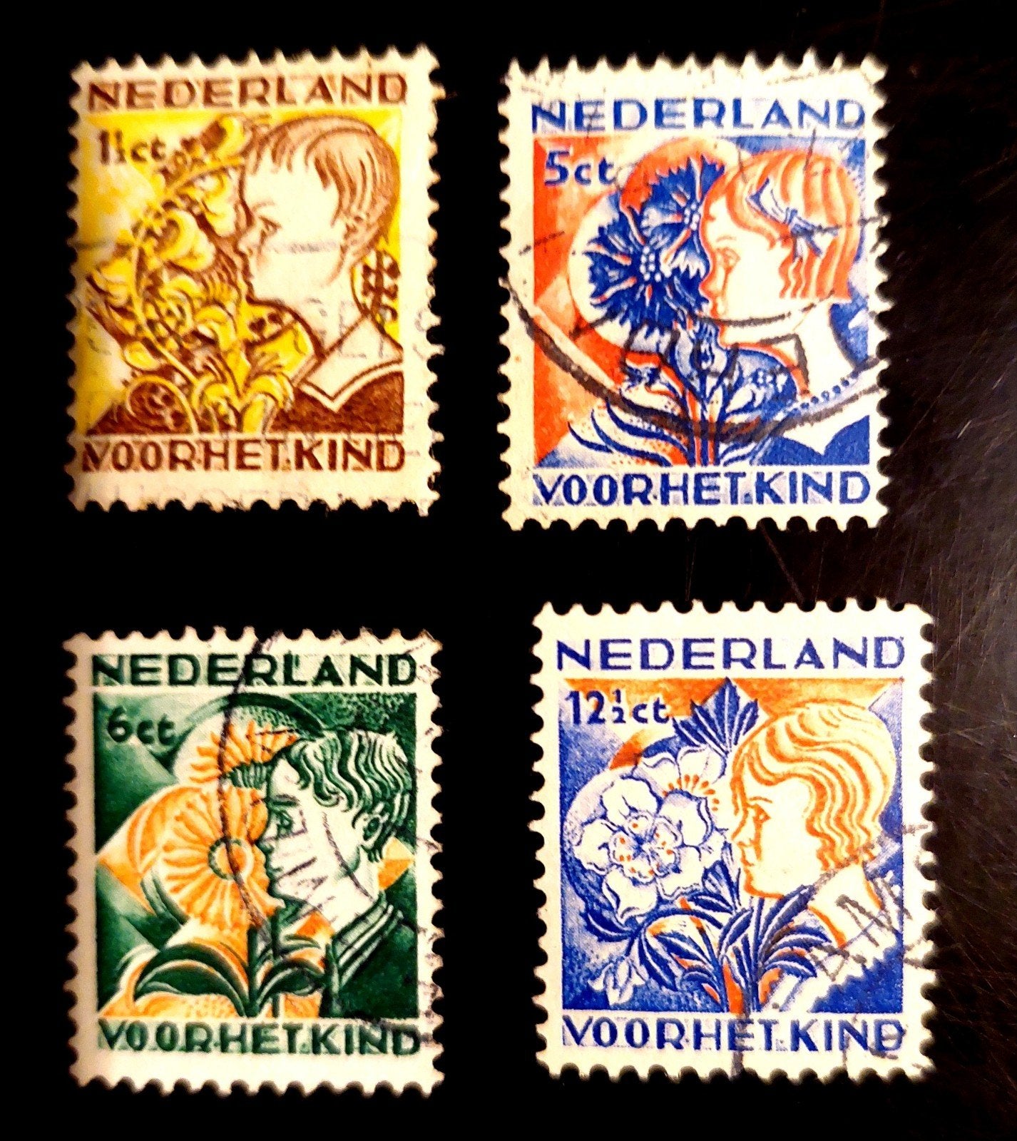 postzegels Kinderzegels 1932 gebruikt., Ophalen of Verzenden, T/m 1940, Gestempeld