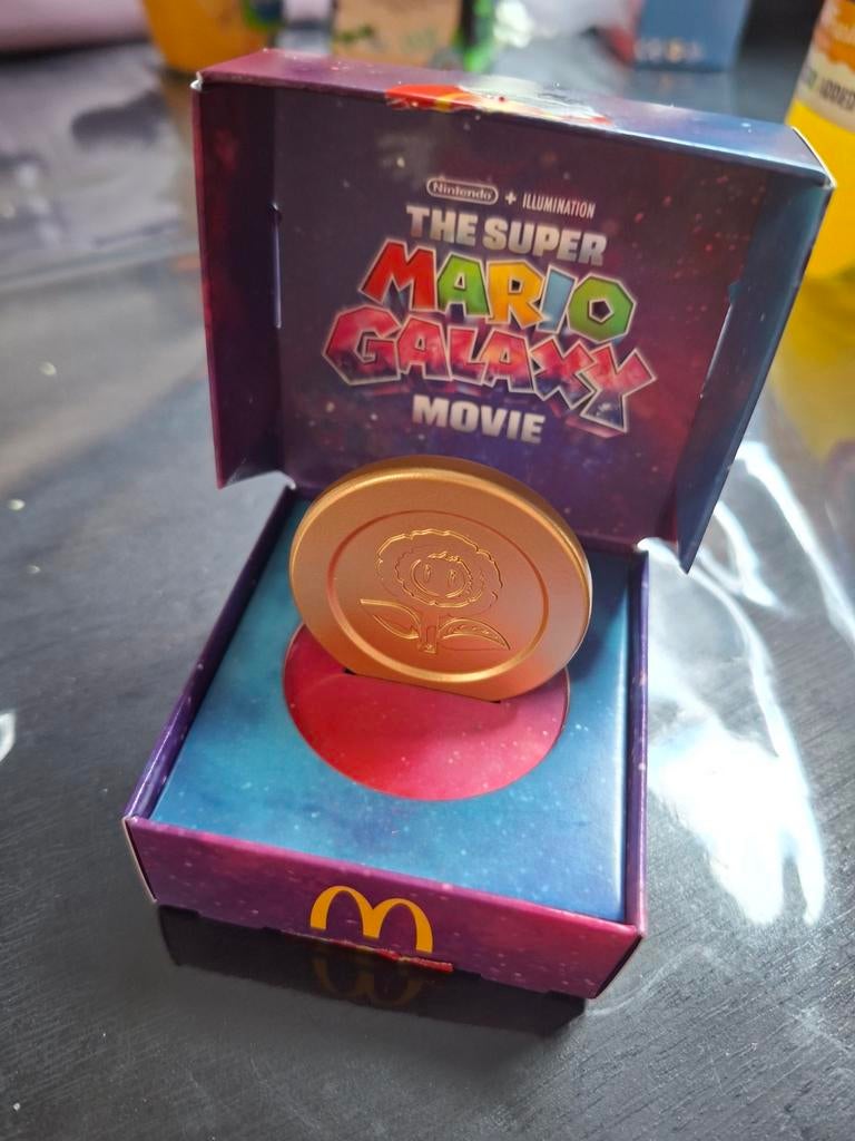 Super Mario Galaxy Movie McDonald's Munt, Ophalen, Zo goed als nieuw