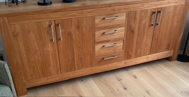 Dressoir, Ophalen, Gebruikt, Met deur(en), Teakhout