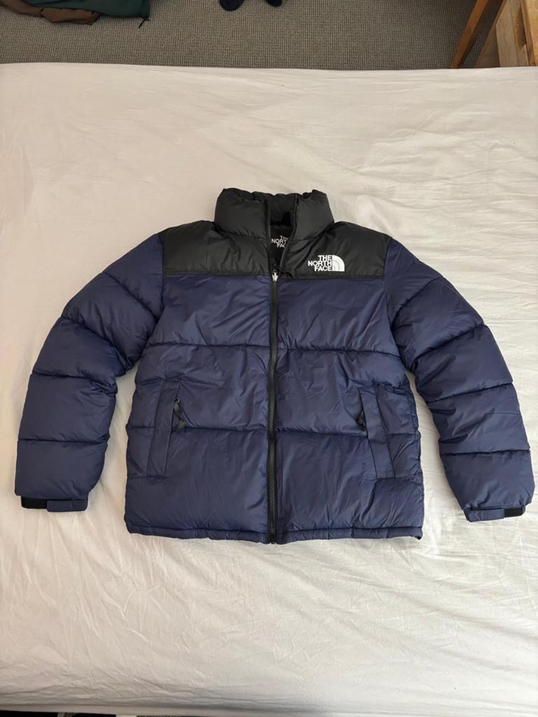 The North Face Nuptse Puffer Jas - Blauw/Zwart, Kleding | Heren, Jassen | Winter, Ophalen of Verzenden, Zo goed als nieuw, The North Face