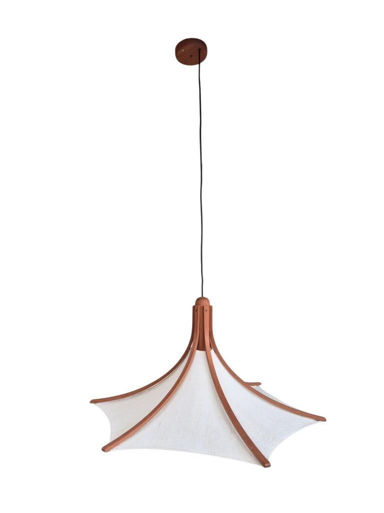 Vintage Domus hanglamp, Ophalen, Gebruikt, Domus, Stof