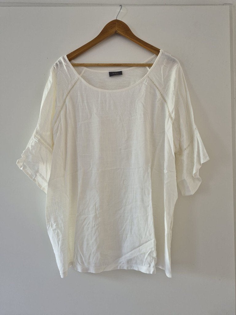 Blouse Yessica maat 46 dames - wit, Maat 46/48 (XL) of groter, Ophalen of Verzenden, Zo goed als nieuw, Wit