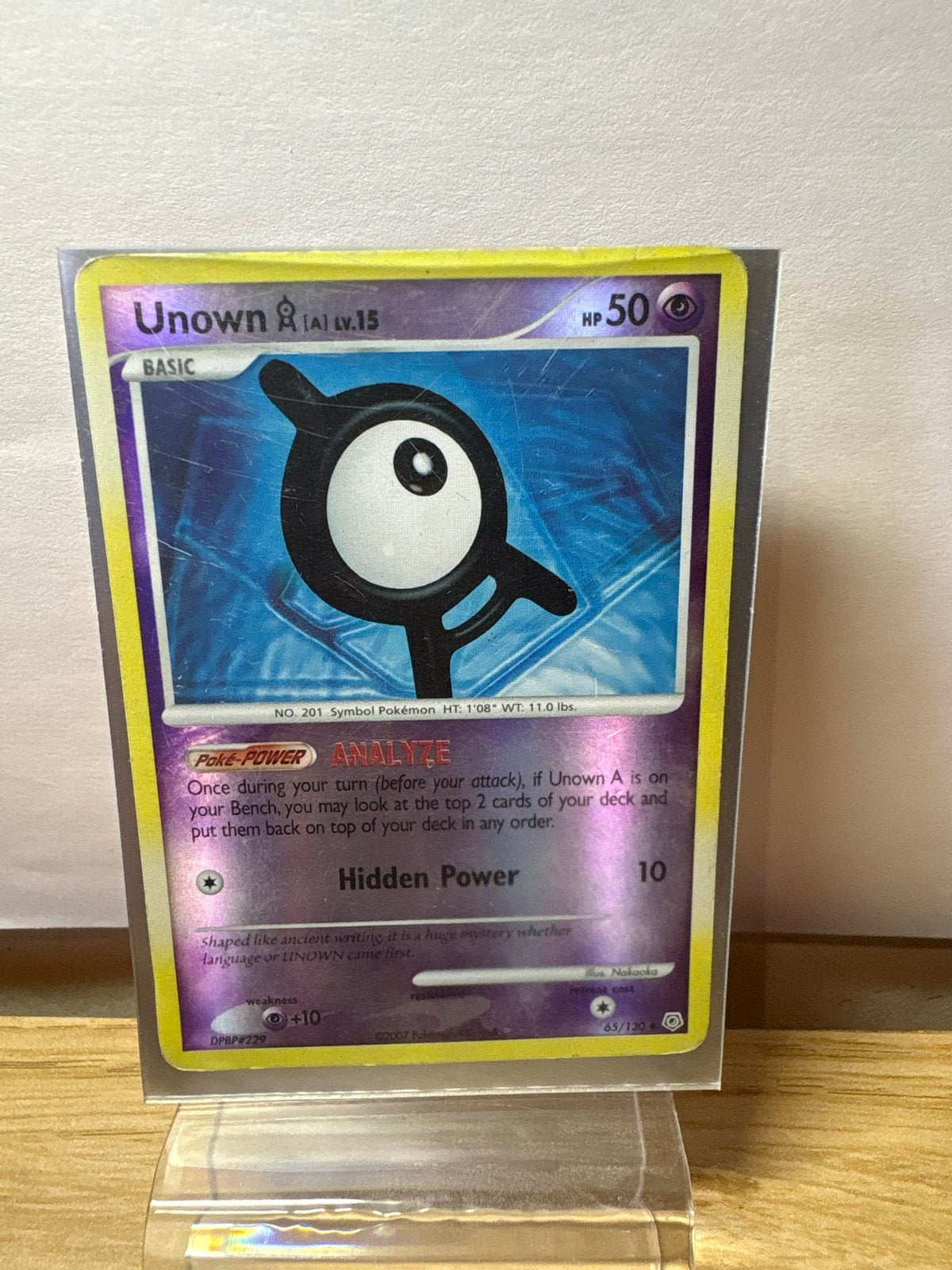 Unown A (LV.15) Pokémon Kaart - Hidden Power, Ophalen of Verzenden, Gebruikt, Losse kaart