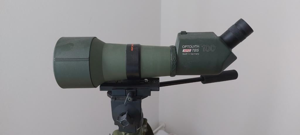 Optolyth APO TBS 100 Spottingscope met Manfrotto Statief, 200 mm of meer, Met statief, Ophalen of Verzenden, Gebruikt