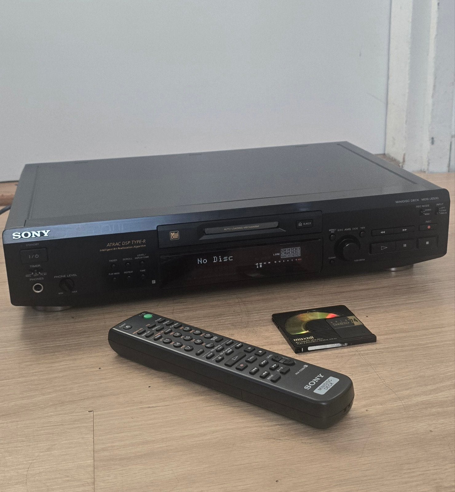 Sony MDS-JE530 Minidisc Recorder met Afstandsbediening, Ophalen of Verzenden