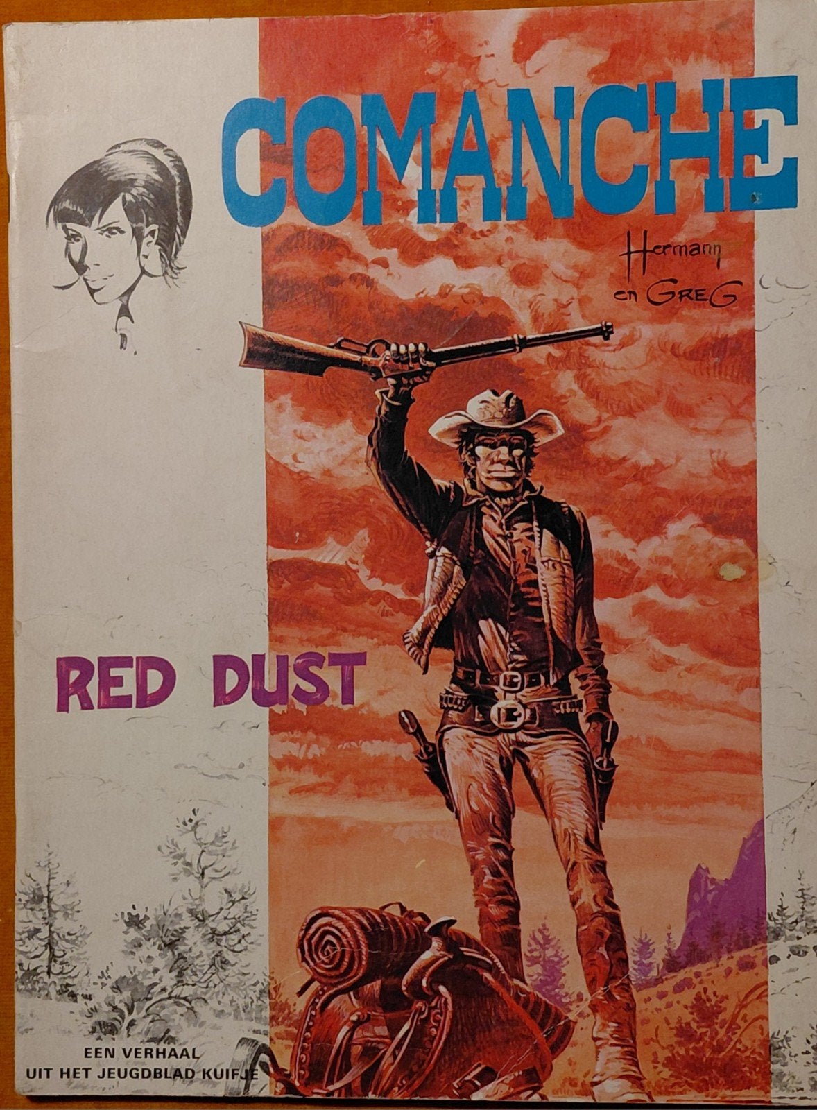 Comanche - Red Dust (Hermann & Greg) - Uit Jeugdblad Kuifje, Boeken, Eén stripboek, Ophalen of Verzenden, Gelezen, Hermann & Greg