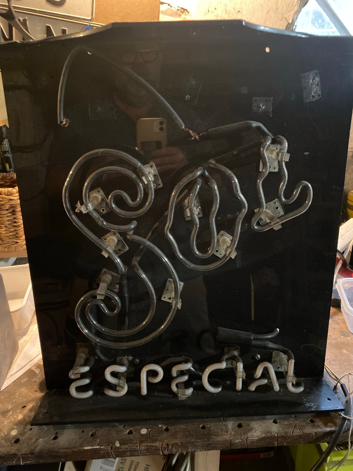 Vintage Sol Especial Neon Reclamebord - Uniek Decorstuk, Ophalen of Verzenden