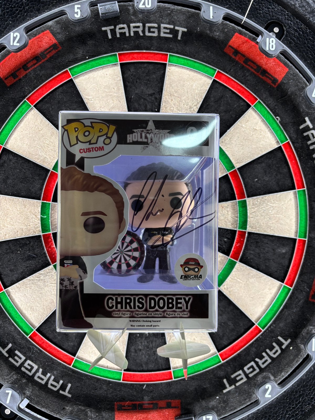 Gesigneerde Custom Funko Pop! Chris Dobey Darter, Ophalen of Verzenden, Zo goed als nieuw