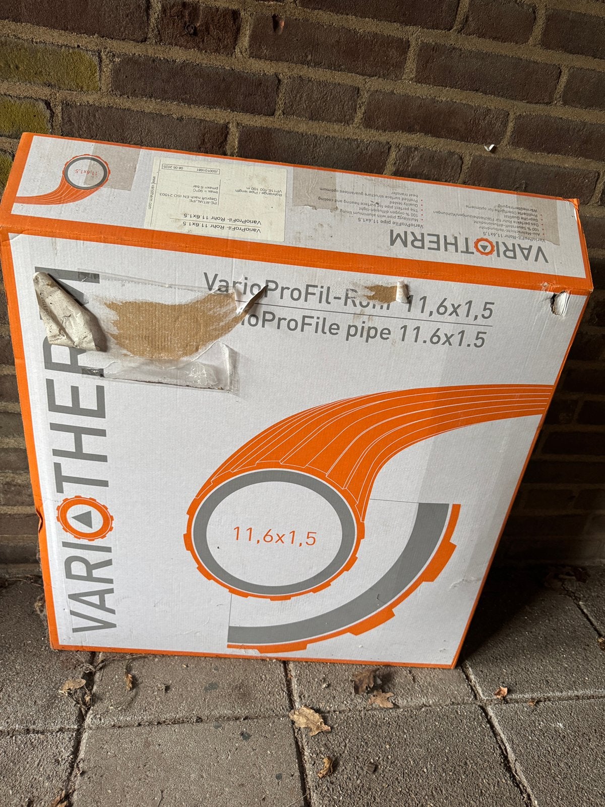 Variotherm vloerverwarming buis 11,6x1,5, Overige materialen, 5 tot 10 m², Zo goed als nieuw, Vloerisolatie