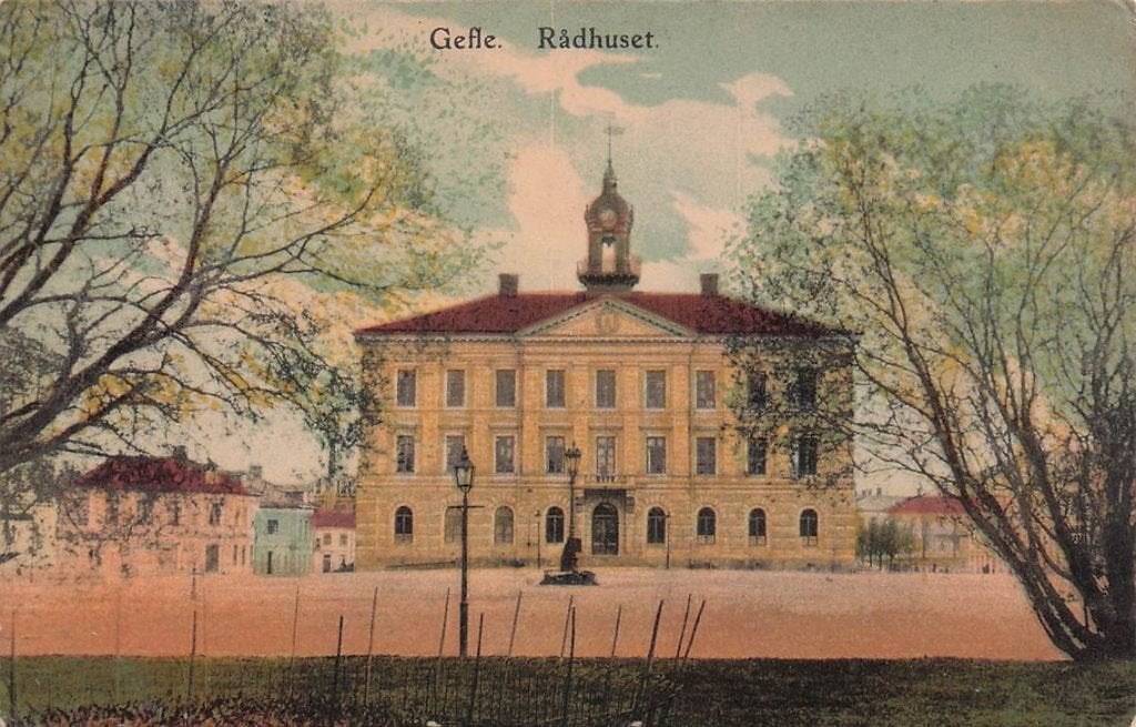 702-469-005 Gefle Radhuset, Verzamelen, Ansichtkaarten | Buitenland, Overig Europa, Voor 1920, Verzenden