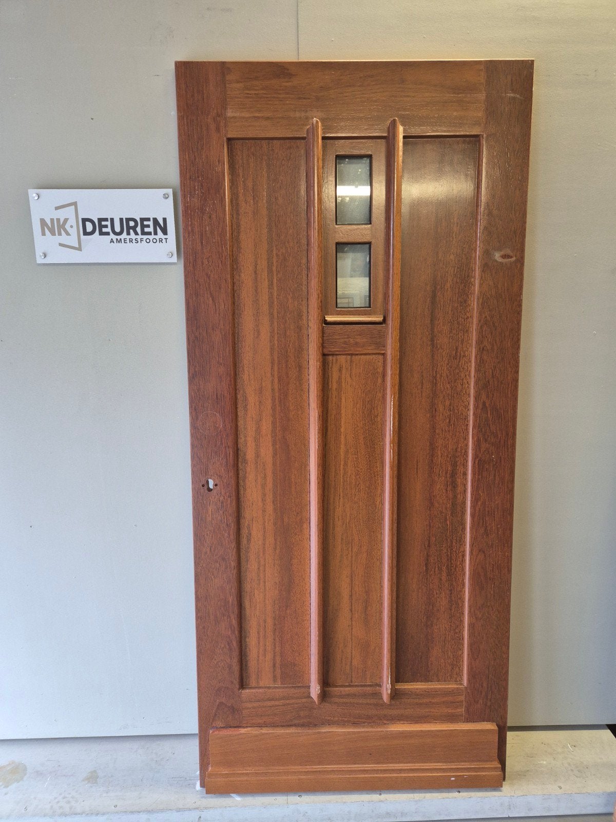 Prachtige Merbau voordeur (213,5x96,5) Ongebruikt (nr61), 80 tot 100 cm, Nieuw, Ophalen of Verzenden, Buitendeur