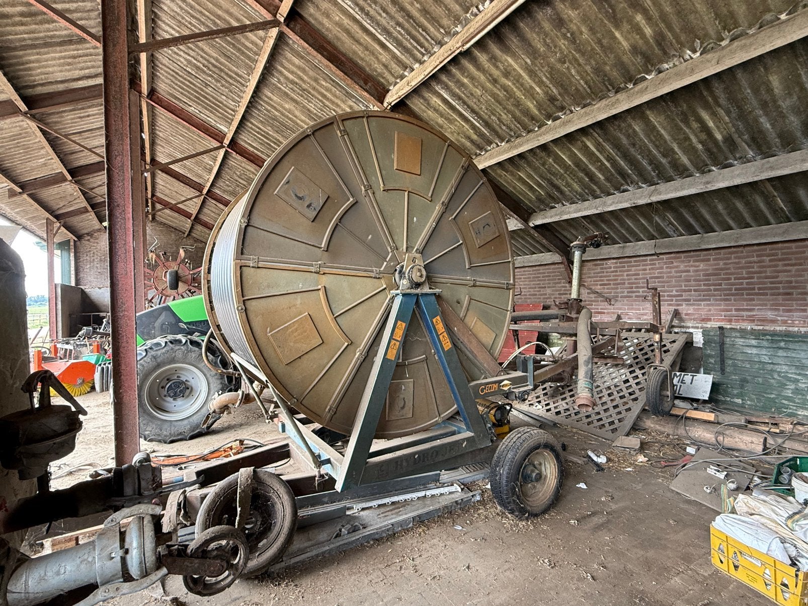 beregeningshaspel met pomp, Ophalen, Akkerbouw, Beregening en Drainage