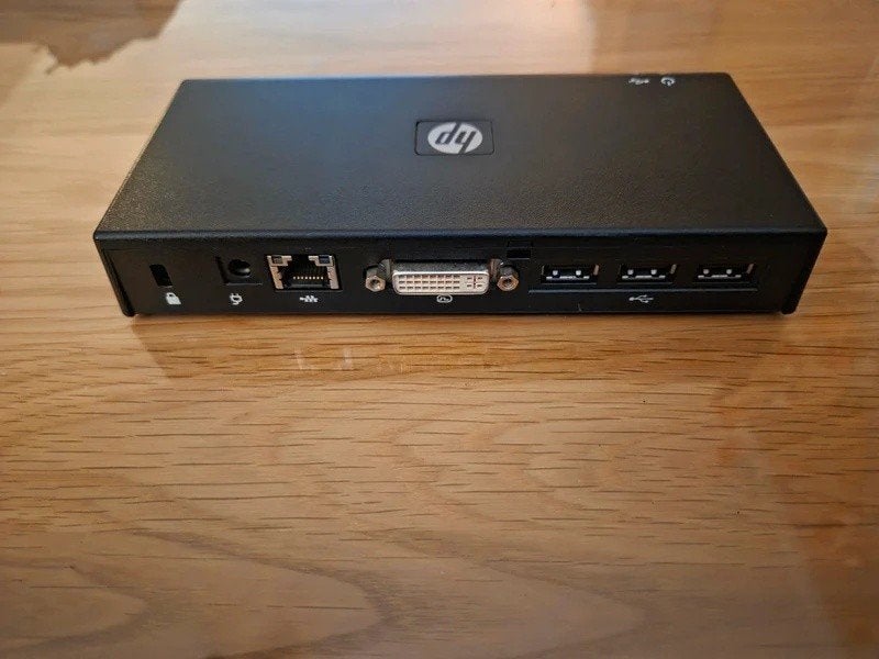 HP DisplayLink dockingstation USB-hub zonder voeding, Ophalen of Verzenden, Gebruikt, Docking station, Laptop