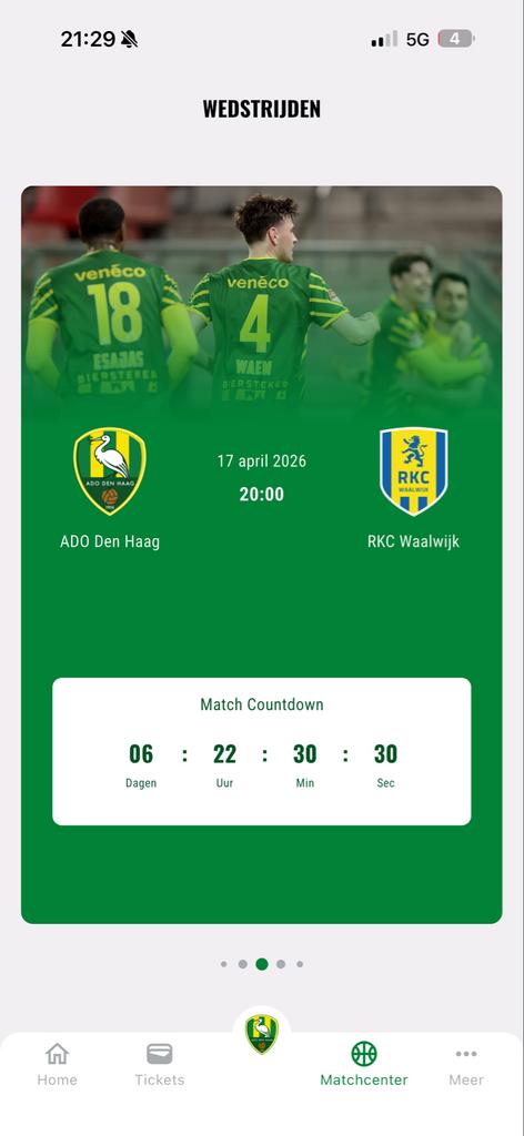 ado - rkc tickets gezocht vrijdag 17april 2026, Tickets en Kaartjes, Sport | Voetbal, Twee personen