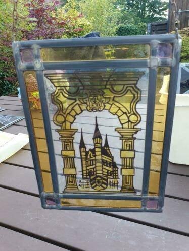Glas in lood / Slot Neuschwanstein (gebrandschilderd) (11K), Ophalen