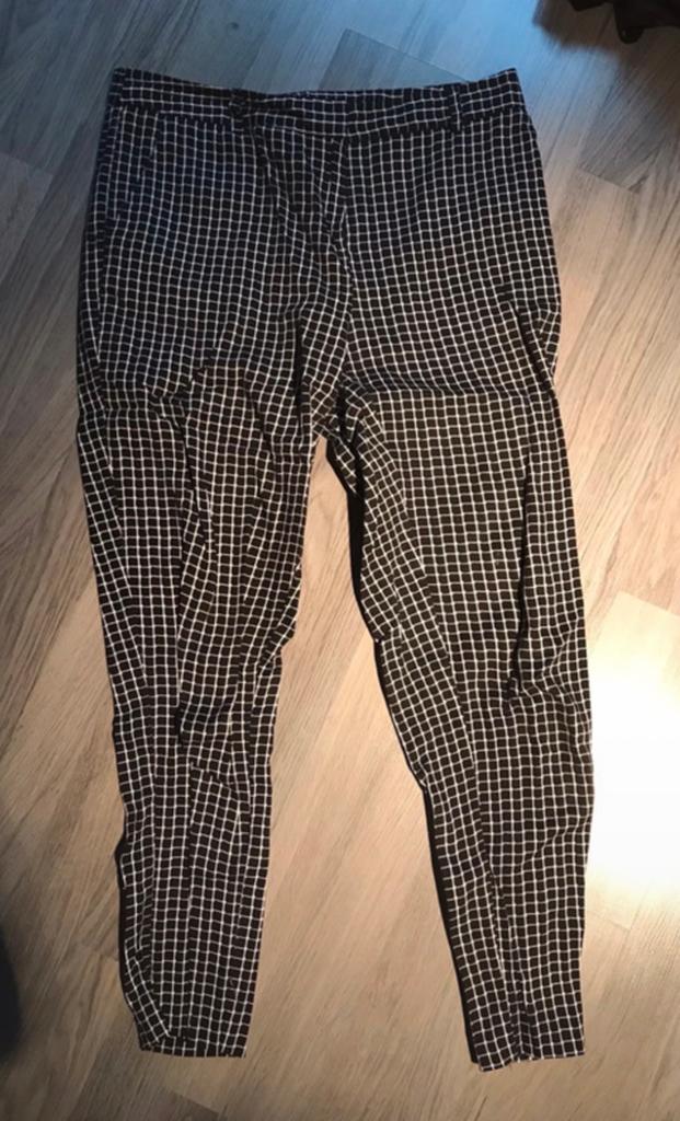 Zwart/Wit Geruit Pantalon Maat M, Maat 38/40 (M), Zwart, Nieuw, Ophalen of Verzenden