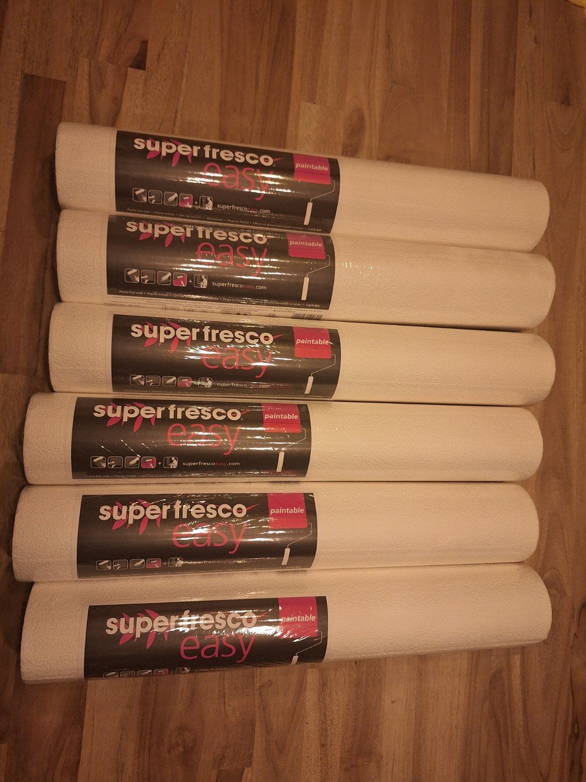 Superfresco Easy overschilderbaar vliesbehang - 6 rollen, Overige merken, Wit, Structuur, Modern