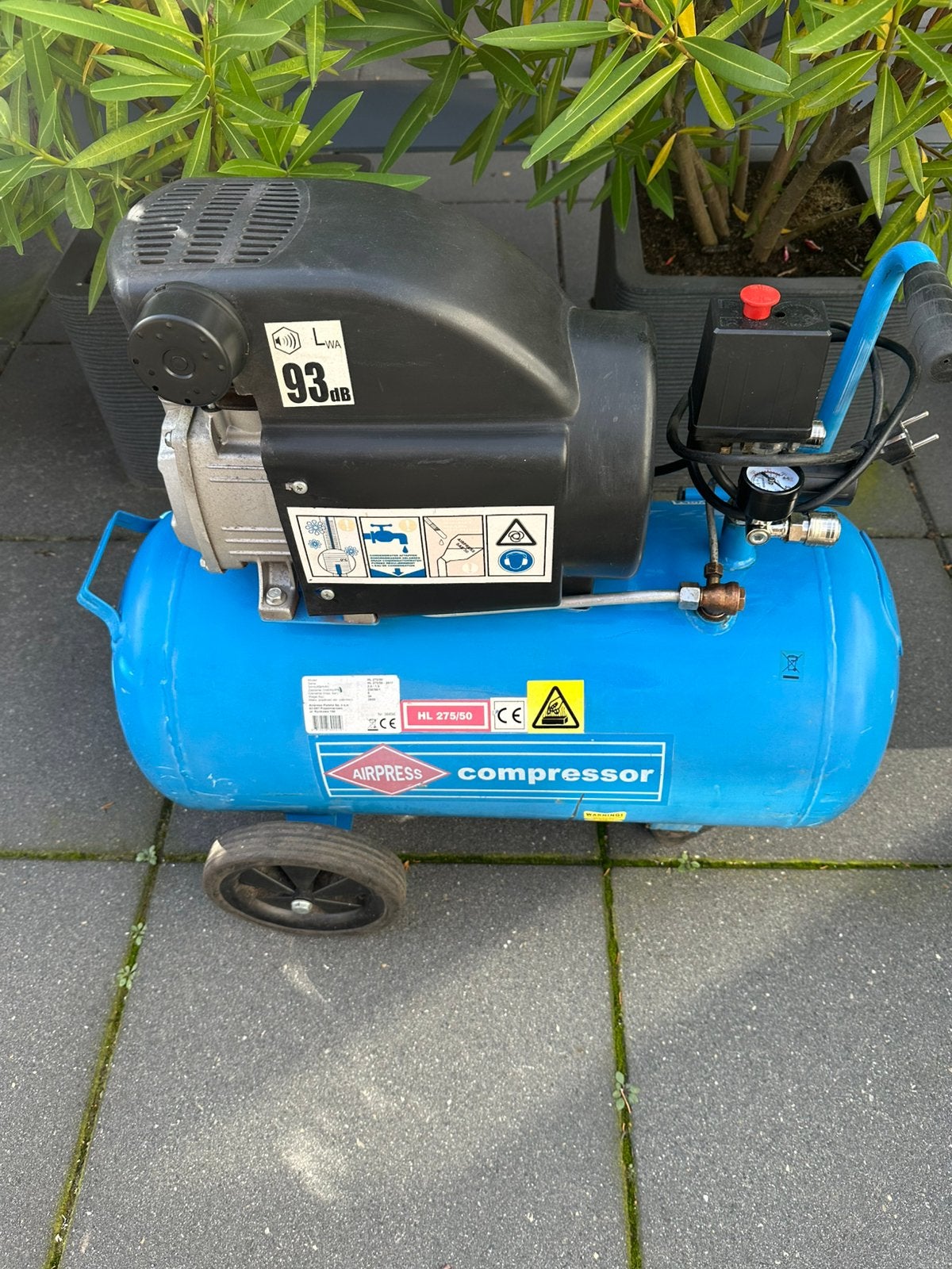 Airpress HL275/50, 25 tot 100 liter, Ophalen, Gebruikt, 200 tot 400 liter/min