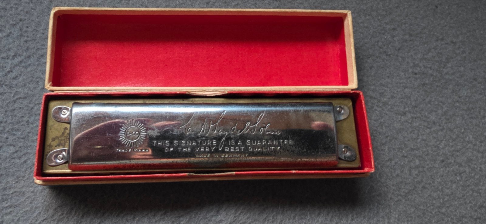 Vintage Olympia Mondharmonica met doosje - C.A. Seydel Söhne, Ophalen of Verzenden