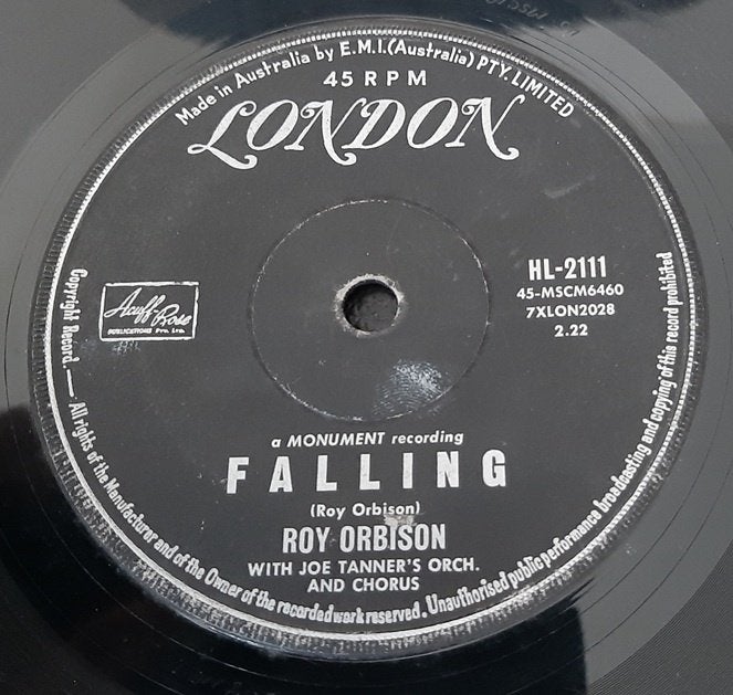 Roy Orbison – Falling, Gebruikt, Verzenden, 7 inch, Beschermende buitenhoes