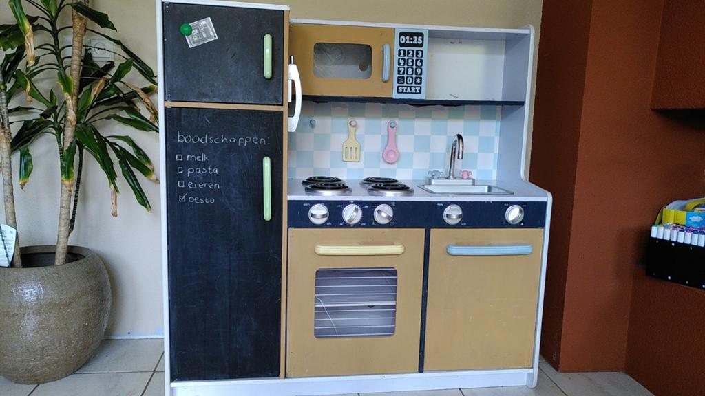 Houten kinderkeuken met veel echte elementen, Ophalen, Gebruikt, Hout, Speelkeuken