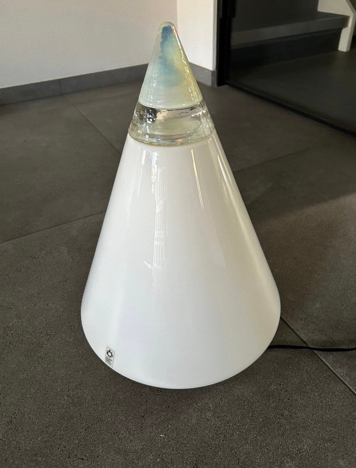 Leucos rio Murano XL glazen design lamp, Ophalen of Verzenden, Zo goed als nieuw, Glas