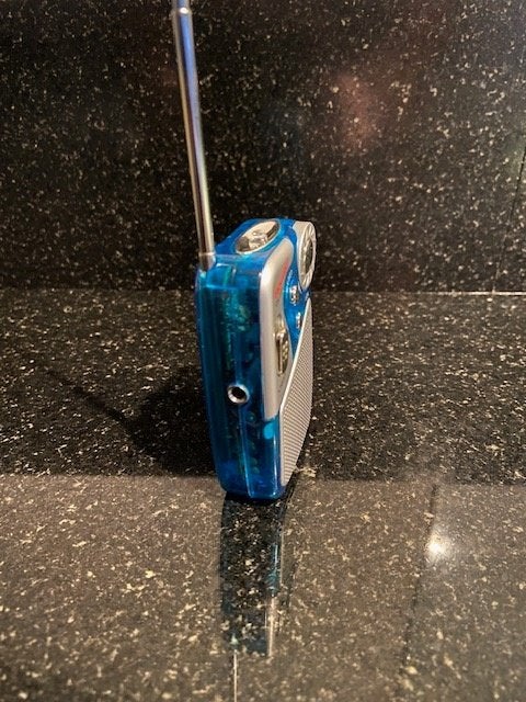 Vintage AM transistor mini radio met zaklamp, Ophalen of Verzenden, Nieuw, Transistorradio