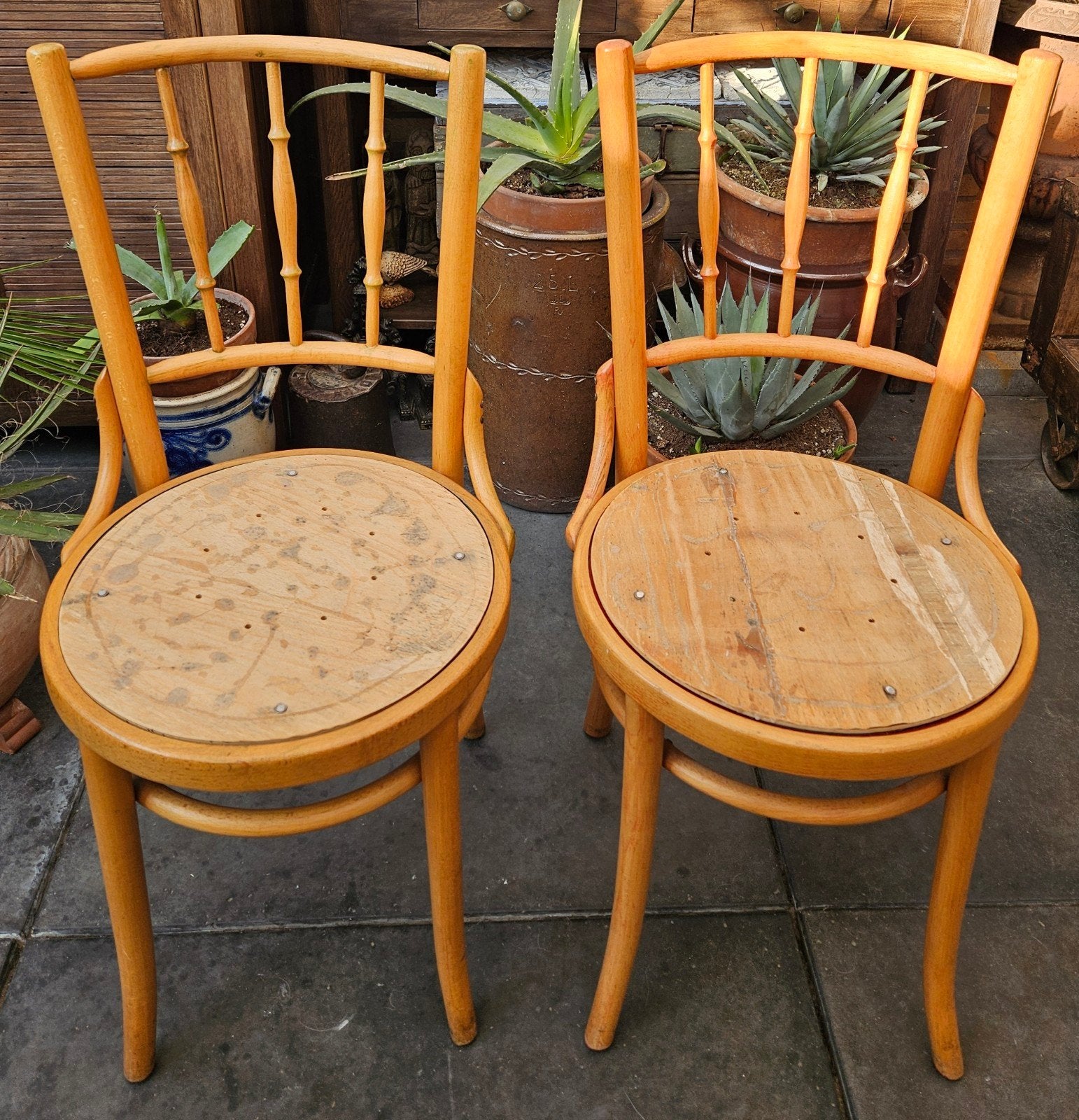 2 Vintage Thonet-stijl Bentwood Cafestoelen (Restauratie), Ophalen