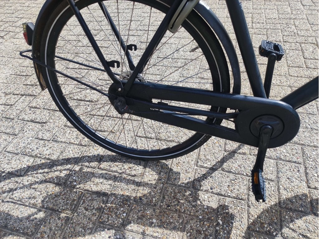 Cortina U4 heren met 3 speed matzwart 28 inch, Fietsen en Brommers, Fietsen | Heren | Herenfietsen, Gebruikt, Niet ingevuld, 57 tot 61 cm