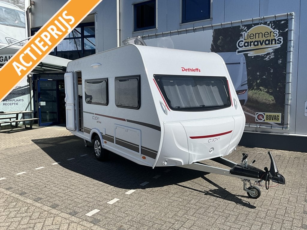 Dethleffs C'Joy Active 420 QSH COMPACT-XL KOELKAST, Caravans en Kamperen, Caravans, Bedrijf, Treinzit, Dethleffs, Schokbreker