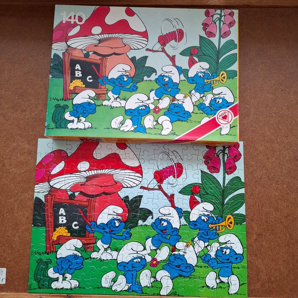 Puzzel de smurfen, Ophalen of Verzenden, Smurfen, Zo goed als nieuw, Beeldje of Figuurtje