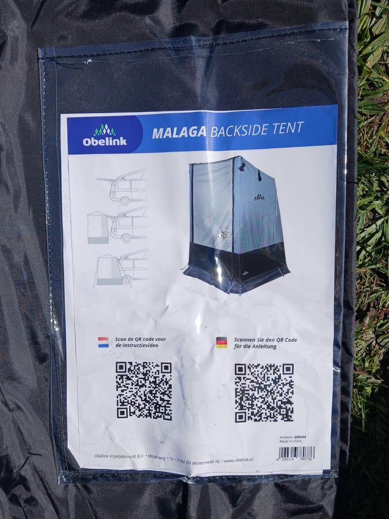 Obelink Malaga Backside Tent - Nieuwstaat, Caravans en Kamperen, Ophalen of Verzenden, Zo goed als nieuw