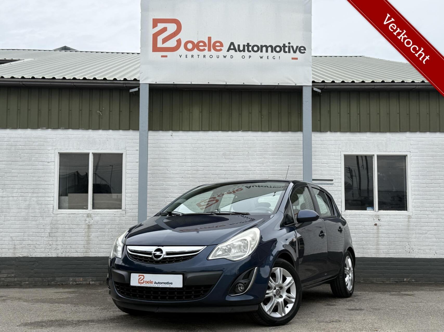 Opel Corsa 1.4-16V Automaat / 1e Eig / Dealer Ondh / Cruise, Auto's, Euro 5, Gebruikt, 4 cilinders, Blauw