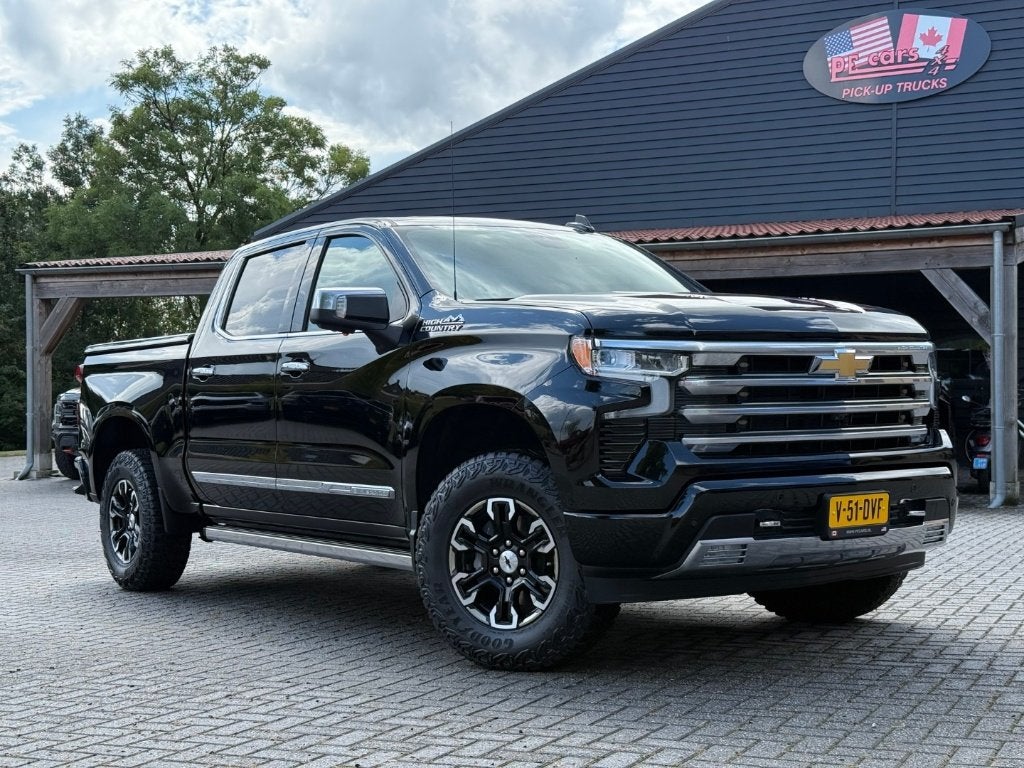 Chevrolet Silverado High Country 6.2L V8 Bedrijfswagen, Auto's, Automaat, Zwart, Leder, Vierwielaandrijving
