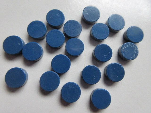 nr. 9280, 20 Ronde donkerblauwe tegeltjes 1x1, navy blue, Ophalen of Verzenden, Gebruikt, Complete set, Lego