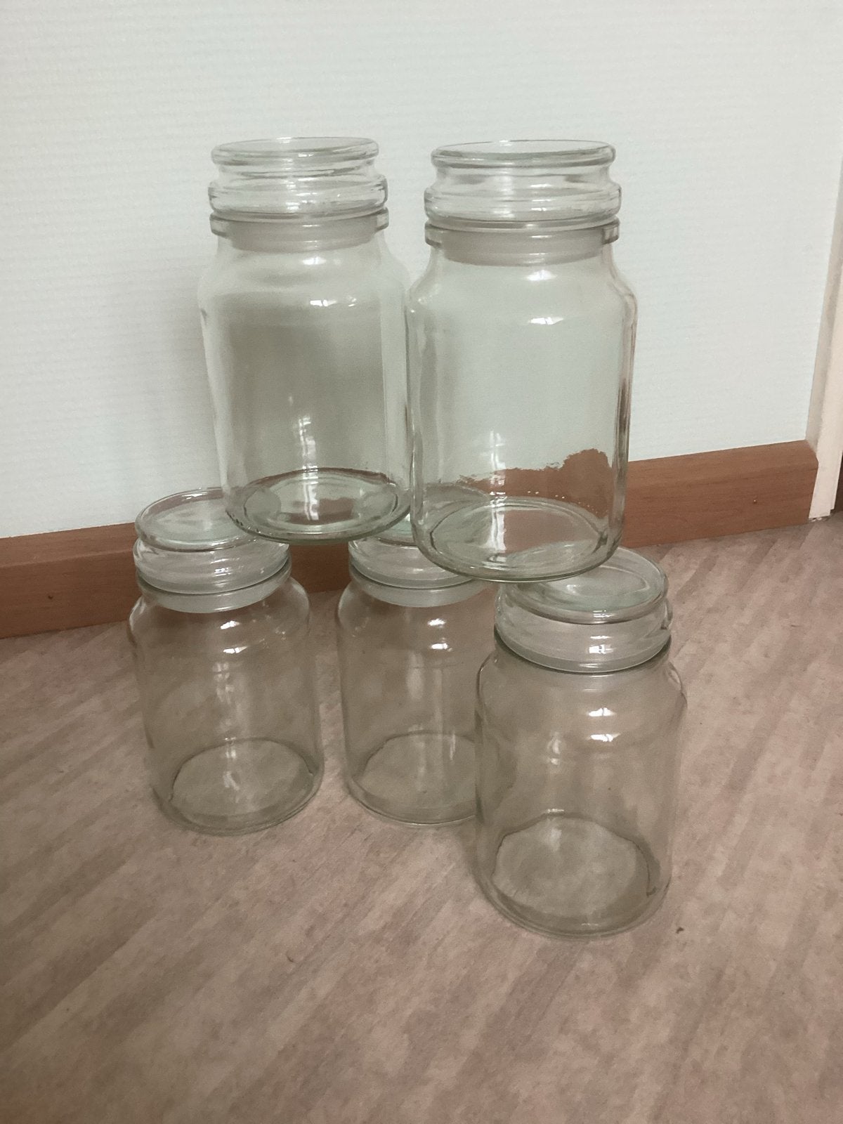 11 x D.E. glazen voorraadpotten met afsluitbare deksel, Huis en Inrichting, Ophalen of Verzenden, Voorraadpot, Overige merken
