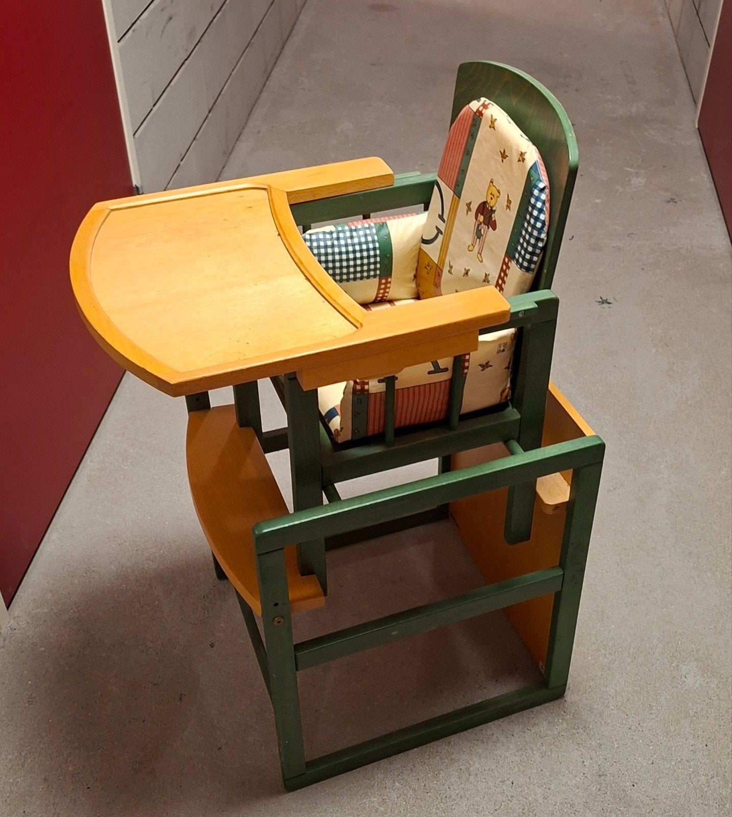 Houten Kinderstoel met Verhoging en Eetblad, Ophalen, Gebruikt, Overige typen, Afneembaar eetblad