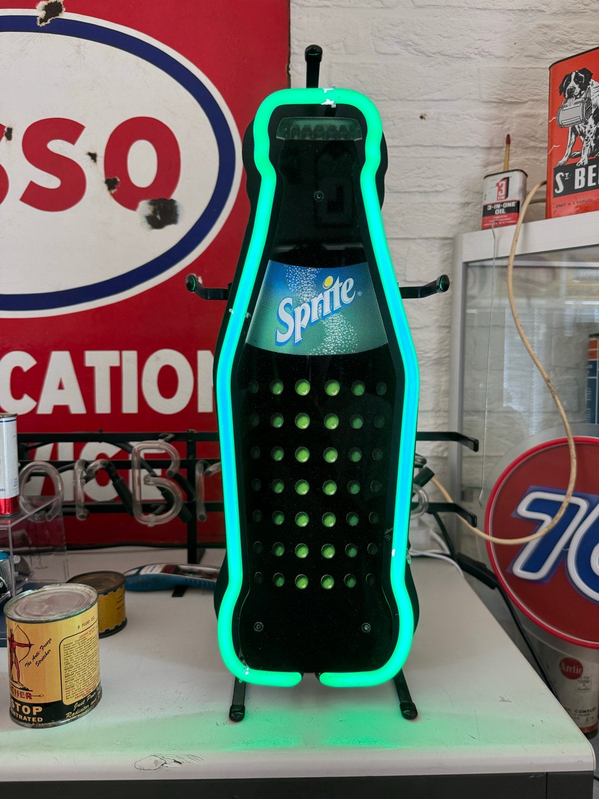Sprite Neon Reclamebord - Vintage Stijl Lichtreclame, Verzamelen, Merken en Reclamevoorwerpen, Ophalen, Gebruikt, ., Lichtbak of (neon) lamp
