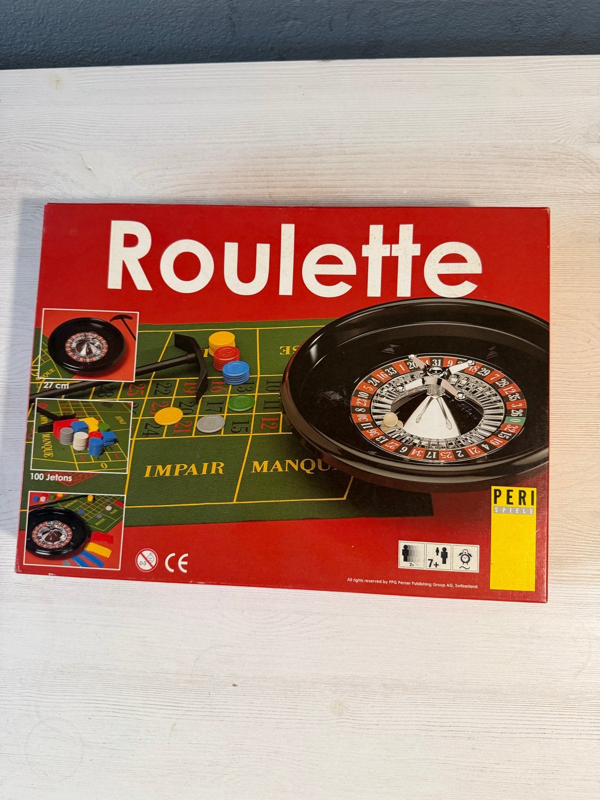 Roulette Spel - Compleet met Wiel, Mat en Fiches, Drie of vier spelers, Ophalen of Verzenden, Gebruikt