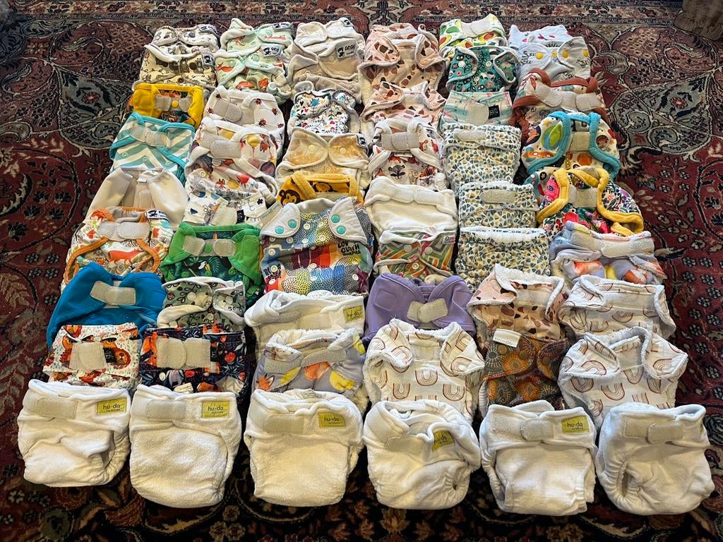 Wasbare luiers newborn set 55 stuks, Overige merken, Gebruikt, Overige typen, Ophalen of Verzenden