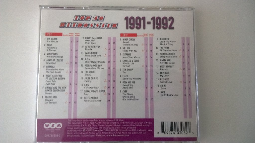 Top 40 hitdossier 1991-1992, Cd's en Dvd's, Ophalen, Gebruikt, Pop, Verzamelalbum