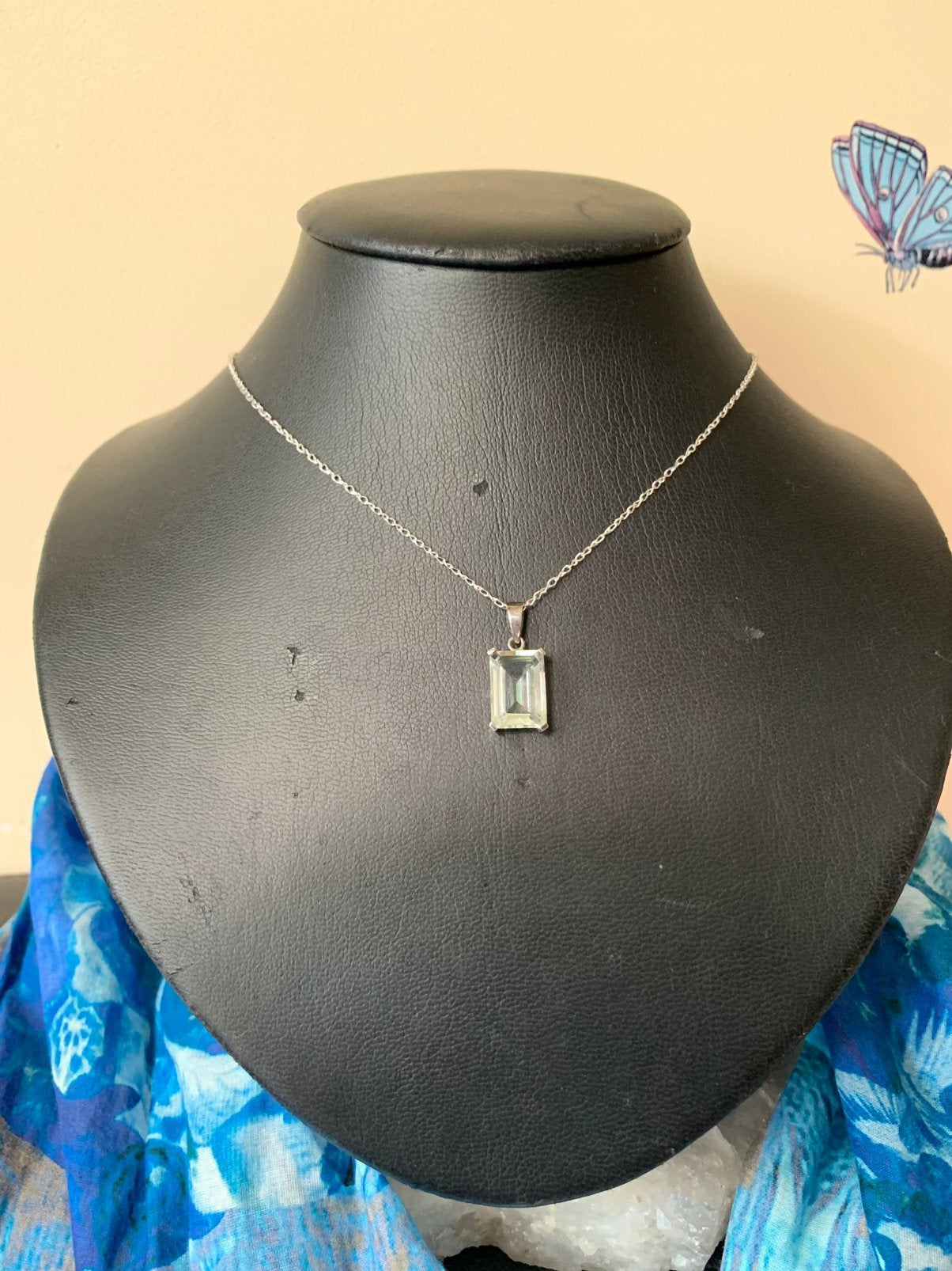 Prasioliet amethist groen hanger beschermt healing sjamaan, Nieuw, Ophalen of Verzenden, Met edelsteen, Groen