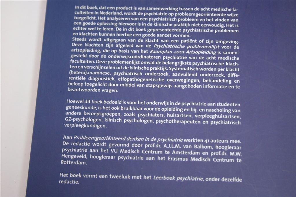 Handboek Psychiatrie — Probleemdenken [Nieuwstaat], Boeken, Ophalen of Verzenden, Zo goed als nieuw, Ontwikkelingspsychologie